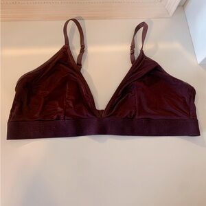 Silky smooth burgundy/wine colored bralette